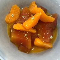 Papaya asada. at Plantae Gastrobar  in Tenerife