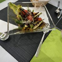 Grilled vegetables with sweet potato puree at Plantae Gastrobar  in Tenerife