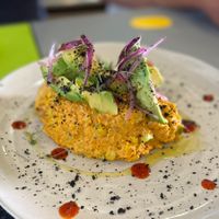 Ensaladilla rusa made with sweet potato 🤤   at Plantae Gastrobar  in Tenerife