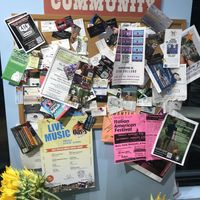 community bulletin board👍  at Ben & Jerry's  in Watkins Glen