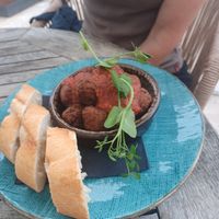 Vegan meat balls at Noderstraun in Schiermonnikoog