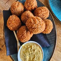 Vegan bitterballen at Noderstraun in Schiermonnikoog
