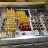 ice cream choises at Gelateria L'Orizzonte in Livorno