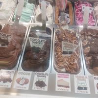 Ice cream options at Gelateria L'Orizzonte in Livorno