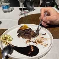 Dark chocolate ice cream cake with orange “the best"  at Ristorante Caffetteria San Colombano in Lucca