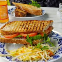 Vegan toast at Café Zorn in Mora