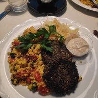 Vegan "option of the day" dish at Café Zorn in Mora