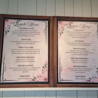 The menu in Swedish & English at Café Zorn in Mora