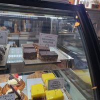Their two vegan cake options at Café Zorn in Mora