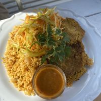 Chickpea burgers  at Café Zorn in Mora