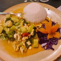 Panaeng curry,  vegan with tofu. at Yoya's Thai Kitchen in Albufeira