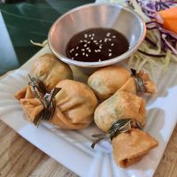 Vegan moneybags at Yoya's Thai Kitchen in Albufeira