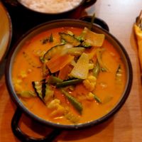 Yellow Veggie Curry  & Jasmin rice (12,80€) at Yoya's Thai Kitchen in Albufeira