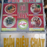 The menu at Bun Chay Co Loan in Vung Tau