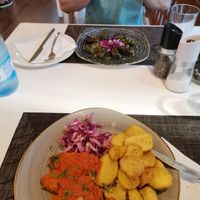 Soutzoukakia (vegan meat balls) at Avocado in Rhodes