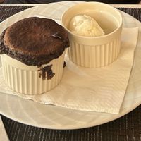 Chocolate soufflé (not vegan but my veggie husband loved it) at Avocado in Rhodes