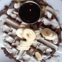 Blue Cornmeal Waffle at Prasad - Pearl District in Portland