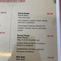 Menu at Ocean Spice in Cheb