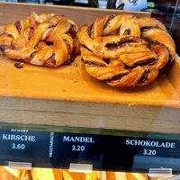 cherry pretzels 🍒 at Brezelkönig in Basel