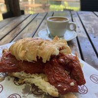 Croissant with sundried tomatos.  at Pellicano Caffè in Recife