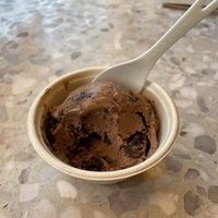 Scoop of molten chocolate cake flavor    at Frankie & Jo's - University Village in Seattle