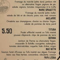 Menu sandwichs  at Green Witches in Mons