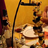 Main dish: vegetables skewers + plate at A Braijade Meridiounale in Menton