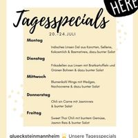 Ein Beispiel. Wechselnde Tagesspecials at Glückstein in Mannheim