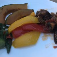 Buffet vegan items at Liber Hotel at Universal Studios Japan in Osaka