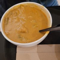 Thai Curry (plant based chicken and mushrooms) at Zuppa in Madrid