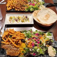 Huge portions! Labneh in the middle at Sham - Mont Royal in Montreal