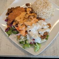 Dönerteller mit Reis at Veganbar in Bremen