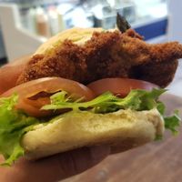 vegan hamburger   at Veganbar in Bremen