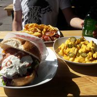Döner und Currywurst at Veganbar in Bremen