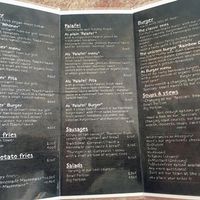 English menu, excluding specials (1of2) at Veganbar in Bremen