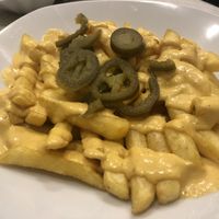 Cheese fries with jalapeños  at Veganbar in Bremen
