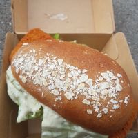 Monthly special - fish burger at Veganbar in Bremen