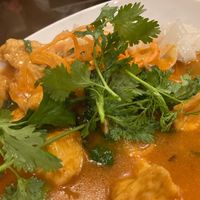 Tofu with thick rice noodles at Lucky Corner Vietnamese in Frederick