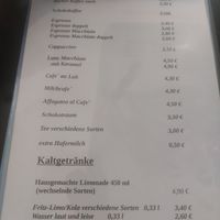 Drinks at Kleines Waffelhaus in Luebeck