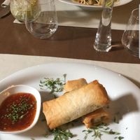 crispy cilantro rolls at Savart in Bucharest