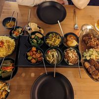 Vegan rice table for 2 at Sampurna in Amsterdam