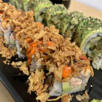 Krunchy Crab Roll & Dancing Green Roll at Wellness Sushi in Denver