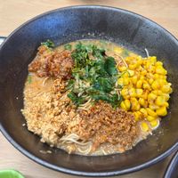 W'S SHIRUNASHI TANTANMEN (SOUPLESS TANTANMEN)

Soboro (Soy Meat), Ground Peanut, Ground Sesame Seeds, Crispy Fried Garlic, Chilli Oil, Green Onion, Spinach, Dark Soy Sauce

$15 at Wellness Sushi in Denver