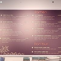 The menu at Wellness Sushi in Denver