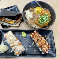 Onigiri + Katsu Don + Sushi 😋  at Wellness Sushi in Denver