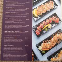 Sushi menu at Wellness Sushi in Denver