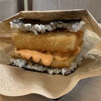 Fried tofu onigiri  at Wellness Sushi in Denver