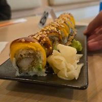 Smoky sake curry roll at Wellness Sushi in Denver