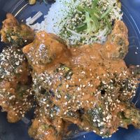 Bang bang broccoli don  at Wellness Sushi in Denver