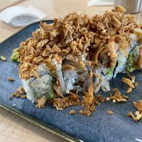 Crunchy crab roll  at Wellness Sushi in Denver
